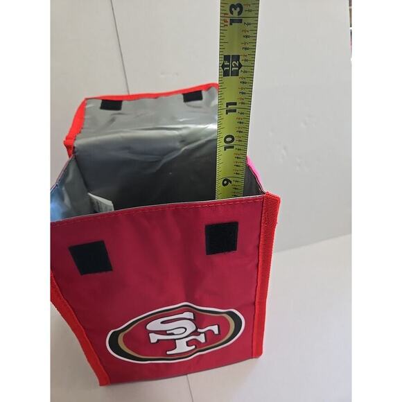 NFL San Francisco 49ERS Insulated Lunch Bag With hook loop Closure NWT - Picture 13 of 14